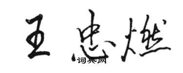 駱恆光王忠燃行書個性簽名怎么寫