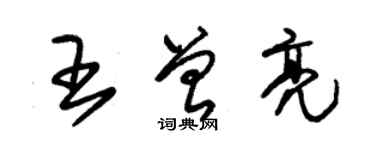 朱錫榮王曾亮草書個性簽名怎么寫