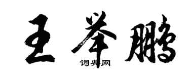 胡問遂王舉鵬行書個性簽名怎么寫