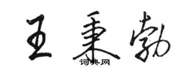駱恆光王秉勃行書個性簽名怎么寫