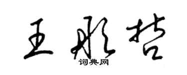 梁錦英王彤哲草書個性簽名怎么寫