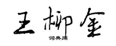曾慶福王柳金行書個性簽名怎么寫