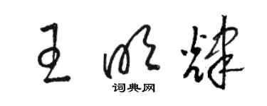 駱恆光王明輝草書個性簽名怎么寫