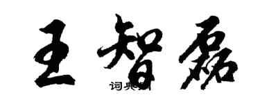 胡問遂王智磊行書個性簽名怎么寫