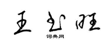 梁錦英王書旺草書個性簽名怎么寫