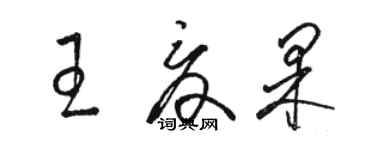 駱恆光王夏果草書個性簽名怎么寫