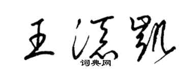 梁錦英王添凱草書個性簽名怎么寫