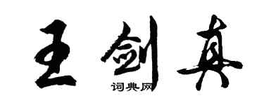 胡問遂王劍真行書個性簽名怎么寫
