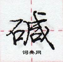 龐中華寫的硬筆行書鹼