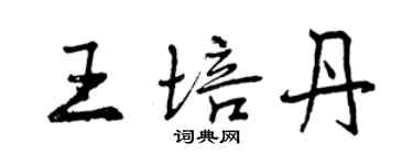 曾慶福王培丹行書個性簽名怎么寫