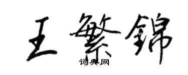 王正良王繁錦行書個性簽名怎么寫