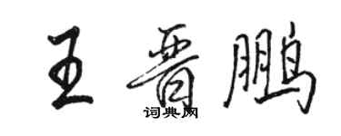 駱恆光王晉鵬行書個性簽名怎么寫