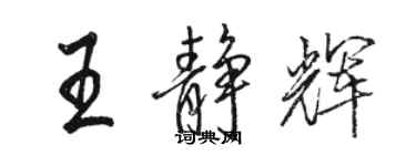 駱恆光王靜輝行書個性簽名怎么寫