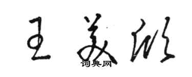 駱恆光王美欣草書個性簽名怎么寫