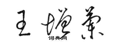 駱恆光王增蘭草書個性簽名怎么寫