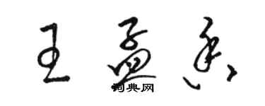 駱恆光王孟香草書個性簽名怎么寫