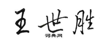 駱恆光王世勝行書個性簽名怎么寫
