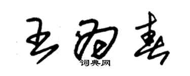 朱錫榮王為春草書個性簽名怎么寫