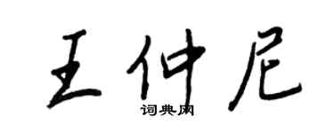 王正良王仲尼行書個性簽名怎么寫