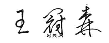 駱恆光王冠森草書個性簽名怎么寫