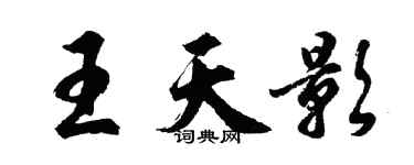 胡問遂王天影行書個性簽名怎么寫