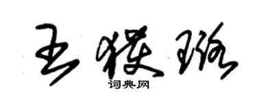 朱錫榮王獲璐草書個性簽名怎么寫