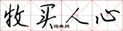 收買人心怎么寫好看
