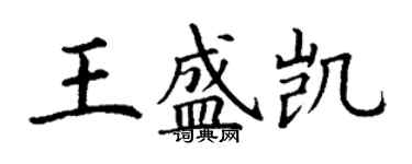丁謙王盛凱楷書個性簽名怎么寫