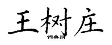 丁謙王樹莊楷書個性簽名怎么寫