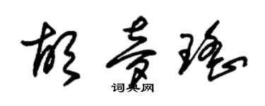 朱錫榮胡夢瑤草書個性簽名怎么寫