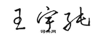 駱恆光王宇純草書個性簽名怎么寫