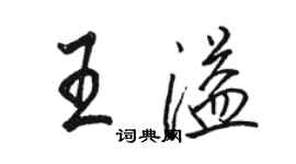 駱恆光王溢行書個性簽名怎么寫