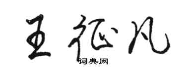 駱恆光王征凡行書個性簽名怎么寫