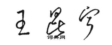 駱恆光王昆寧草書個性簽名怎么寫