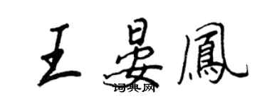 王正良王晏鳳行書個性簽名怎么寫