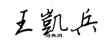 王正良王凱兵行書個性簽名怎么寫