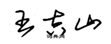 朱錫榮王吉山草書個性簽名怎么寫