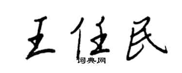 王正良王任民行書個性簽名怎么寫