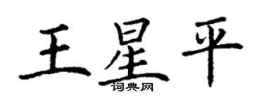 丁謙王星平楷書個性簽名怎么寫
