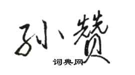 駱恆光孫贊行書個性簽名怎么寫