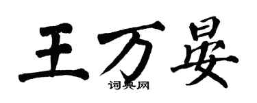 翁闓運王萬晏楷書個性簽名怎么寫