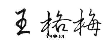 駱恆光王格梅行書個性簽名怎么寫