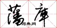 朱錫榮藩庫草書怎么寫
