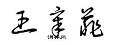 曾慶福王章菲草書個性簽名怎么寫