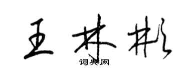 梁錦英王林彬草書個性簽名怎么寫