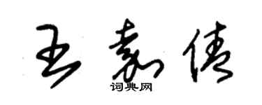 朱錫榮王嘉倩草書個性簽名怎么寫