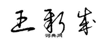 曾慶福王新成草書個性簽名怎么寫