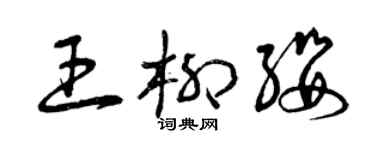 曾慶福王柳纓草書個性簽名怎么寫