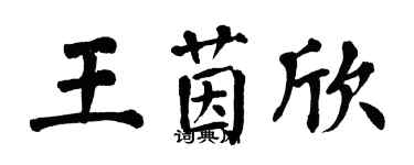翁闓運王茵欣楷書個性簽名怎么寫