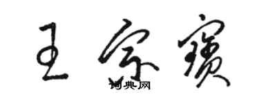 駱恆光王宗寶草書個性簽名怎么寫